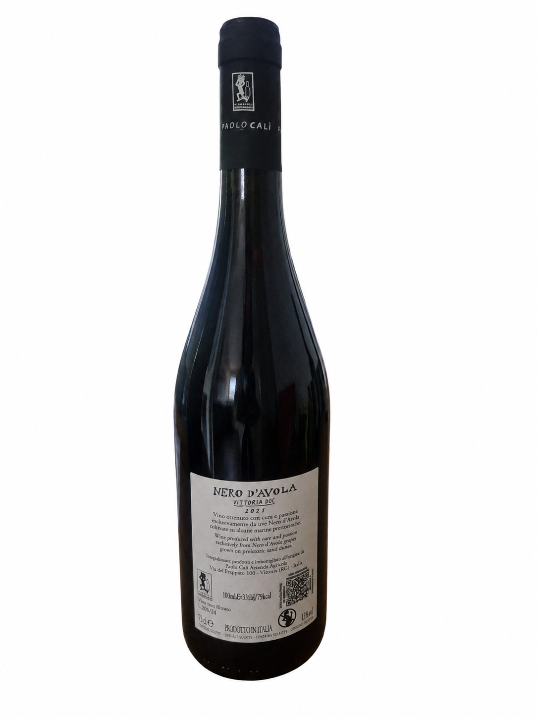 Nero d'Avola — Paolo Calì, reverso